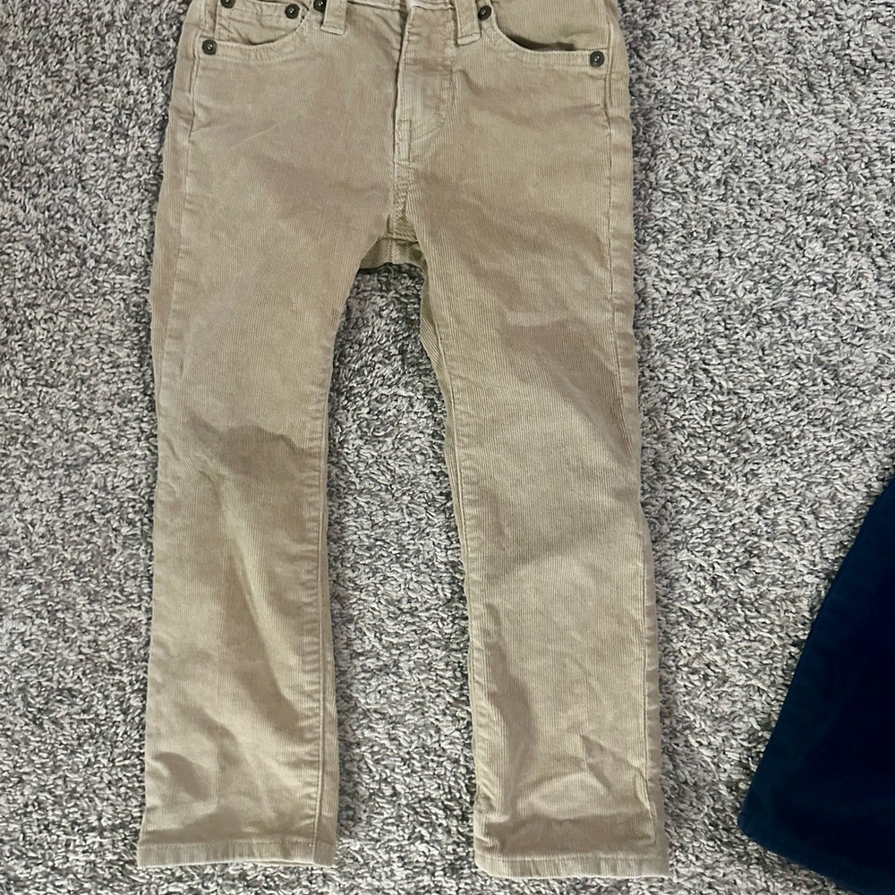 J crew boys corduroy pants in khaki, size 4T